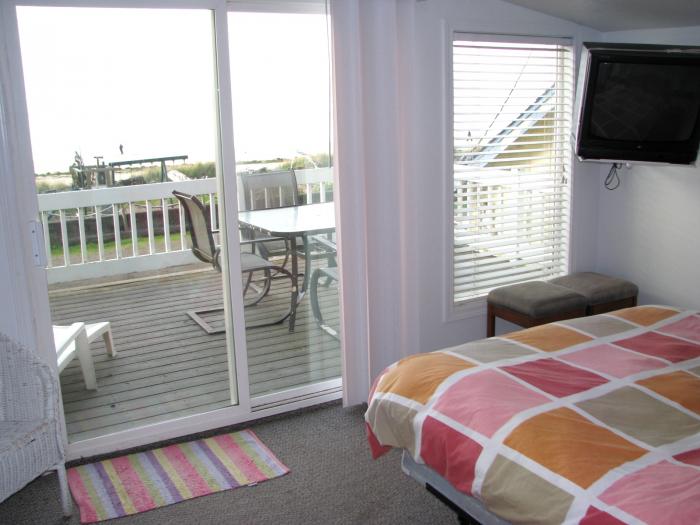 Homestead House deck view bedroom